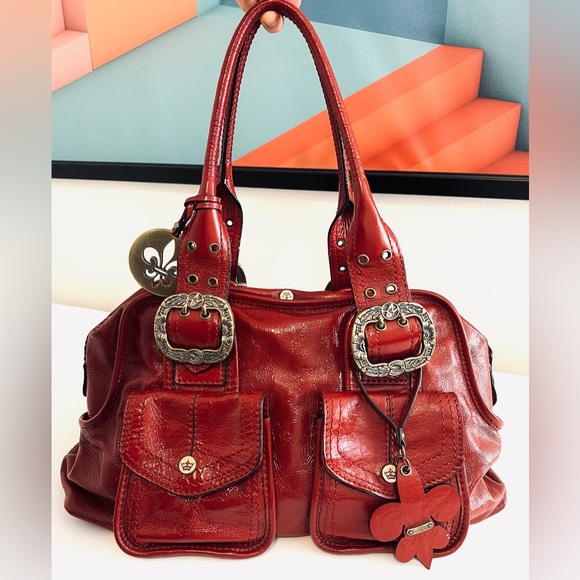 Gianni Bini Handbags - Gianni Bini Red Patent Leather Hand Shoulder Bag Purse